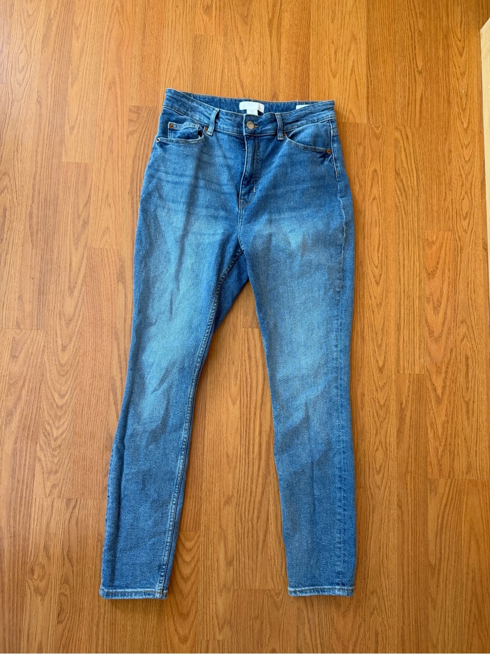 H&M High Rise Blue Jeans Women’s Size 10 Slim Straight Leg